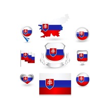 Slovak Cumhuriyeti Sticker Set