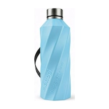 Soğutucu Saplı Termos, 1 L, Paslanmaz Çelik, Taşınabilir, Buz Eklemeden Soğutma, Termojel Sistemli, 28 Cm Yükseklik Açık Mavi Çok Renkli