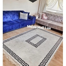 Şehzade Gri Kaymaz Tabanlı Makinede Yıkanabilir Halı Kilim Yolluk