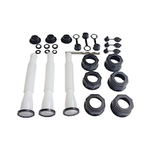 Suntek Matkap Beyaz Esnek Dökme Nozulu 3 Setli Gaz 3'lü-takım