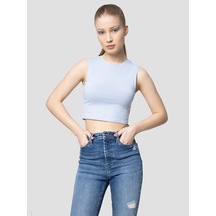 Crop Kadın Atlet Açık Mavi