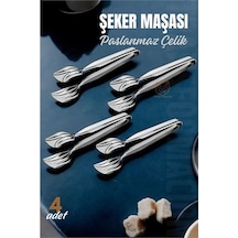 Şeker Maşası Paslanmaz Çelik 4 Adet 718702