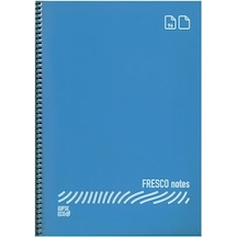 Gıpta Fresco Spiralli Plastik Defter A4 72 Yp Kareli Mavi