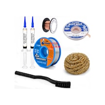 Lehim Seti 0,8 Mm 40 Gr Lehim Teli Flux Cp-3015 Lehim Emme Ve Yol Çekme Teli Temizleme Set St467