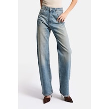 Itsbasic Kadın T.kot Rengi 4s6-32 Straight Fit Yüksek Bel Komfort Kumaş Denim Jean