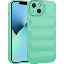 Zeyline Apple Uyumlu iPhone 14 Plus Kamera Korumalı Parlak Airbag'li Zore Galya Kapak-su Yeşil