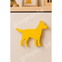 8 Adet - Sarı Köpek Dolap Kulpu - Modern Çocuk, Bebek Odası Mobilya Kulpu Kulp Vidası Dahildir