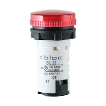 Tbloc Sıl22-24 Kırmızı Sinyal Lambası Led 24v