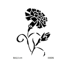 Airbrush Tattoo Güzel Çiçek Yapışkanlı Stencil Süsleme Ve Boyama Kalıbı