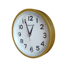 Time Gold Duvar Saati Altın Yaldız Plastik Çerçeve 22 Cm Altın