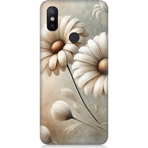 Xiaomi Mi A2 Uyumlu Yumuşak Beyaz Papatya Güzelliği Desenli Silikon Kılıf Çok Renkli
