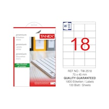 Tanex Tw-2518 - 70X 45 MM Laser Etiket 100 Adet