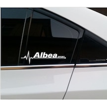 Fiat Albea Napız Kalp Kelebek Cam Için Sticker Yapıştırma