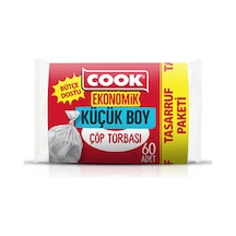 Cook Ekonomik Küçük Çöp Torbası Şeffaf 60'lı - 7 Adet Tarı