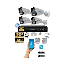 4 Kameralı Full Hd Güvenlik Sistemi 9 Led Gece Renkli 1000gb Hdd Dahil