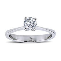 Lova H Renk 0,45 Karat Pırlanta Tektaş Yüzük - HRD Sertifikalı - 1030046