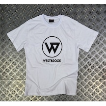 Stoned&Fame Oklahoma - Russell Westbrook Baskılı T-shirt Beyaz