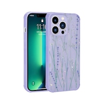 Zore İphone 13 Pro Max Uyumlu Simli Desenli Kamera Korumalı Parlak Nvth Popy Kılıf-dallar