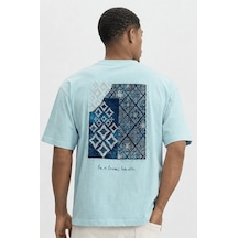 Respire Erkek Ffb Nakış Detaylı Oversize T-shirt Bebe Mavi Bebek Mavisi