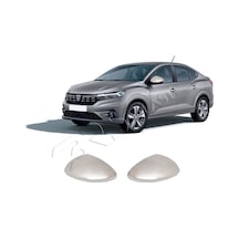 Dacia Logan Uyumlu 2021 Ve Üzeri Krom Ayna Kapağı 2 Parça Paslanmaz Çelik