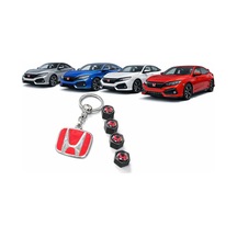 Honda 1 Adet Anahtarlık 4 Adet Sibop Kapağı