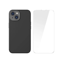 Baseus Liquid Silica Gel İphone 14 Plus 6.7 Magsafe Silikon Kılıf + Tempered Ekran Koruyucu Set- 5775