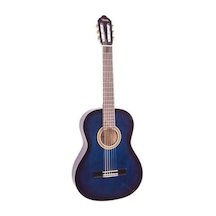 Valencia Vc101tbus 1/4 Klasik Gitar - Mavi Sunburst Başlangıç Seviyesi Sap Ayar Çeliği Truss Rod , 4-6 Yaş Grubu İçin İdeal Boyut, Parlak Mavi Bitiş Ve Konforlu Çalım