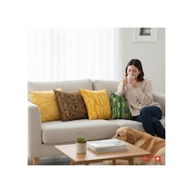 Smarto Relax 4'lü Içi Dolgulu Kırlent 45x45 Cm Kare Salon & Berjer Kırlenti Çok Renkli