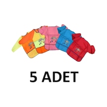5 Adet Su Geçirmez 4-6 Yaş Boyama Önlüğü Karışık Renk Resim Önlüğü