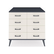 Kronos Şifonyer 8 Çekmeceli 88x59x80 Aytaşı-antrasit/aytaşı Antrasit/aytaşı