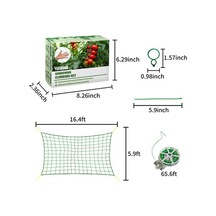 Pazly Dayanıklı Bahçe Filesi Tırmanan Bitkiler İçin 16x6 Ft, Salatalık, Domates, Yeşil Pp Materyal, Pratik Destek