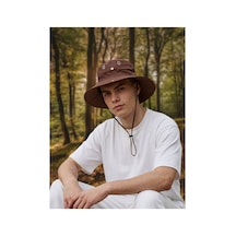 Giyu Shop Unisex Uv Korumalı Geniş Kenarlı Katlanabilir Safari Outdoor Bonnie Yürüyüş Ve Plaj Şapkası Kiremit