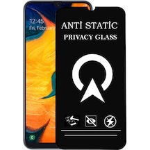 Samsung Galaxy Uyumlu A30 Tam Kaplayan Anti Statik Görünmez Safir Ekran Koruyucu Hayalet Cam