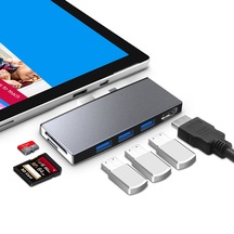 Cbtx Rocketek Sh759 Usb3.0 Hub 4k Hdmı Usb Splitter Adaptörü Sd/tf Kart Okuyucu Microsoft Surface Pro İçin 4/5/6