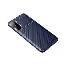 Samsung Galaxy Uyumlu   S21 Plus Kılıf Auto Focus Karbon Kapak - Lacivert