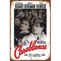 Casablanca Retro Vintage Ahşap Poster