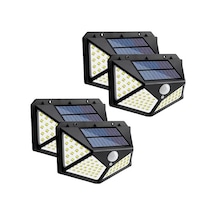 Ayrex Zauss 4 Adet Solar Güneş Enerjili Hareket Sensörlü 4 Taraflı Bahçe Garaj Ev Aydınlatma Lambası