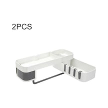 Sones 2 Adet Banyo Aksesuarları Duş Rafı Sorunsuz Dönen Tripod Sorunsuz Armatürler Depolama Rafı Mutfak Tripod Diğer