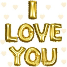 I Love You Folyo Balon Altın Renk 35 Cm Tdrtr 3