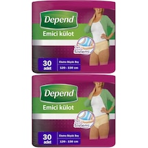 Depend Emici Külot Kadın Hasta Bezi Ekstra Büyük Boy 2 x 30'Lu