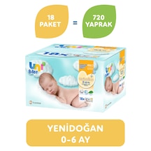 Uni Baby Yenidoğan Islak Havlu Mendil 18 x 40'lı