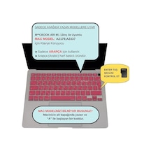 Macbook Air Klavye Koruyucu Arapça Baskılı Uk Iso Ters L Enter Uyumlu A1932 A2179 A2337 M1 Avrupa İngilizce Silikon Keyboard Cover Açık Pembe Açık Pembe