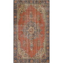 Ilham Verici Vintage El Işlemeli Jüt Kilim Halı - 154x264 Cm 9953