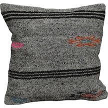 Zehra Abla Halı Yeni El Dokuma Dekoratif Kilim Kırlent Yastık Kılıfı 6765 Çok Renkli