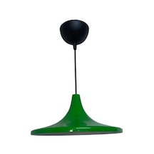 Dylight Retro Metal Dekoratif Rustik Yeşil Tekli Sarkıt Avize Çap 27 Cm Beyaz