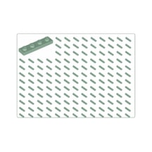 Yedek Parçalar: Plate 1x4: 100 Adet 1x4 Plate Parts Plaka Parçası Kum Yeşili - Sand Green Plate 3710
