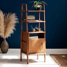 Woodesk Lago, Ahşap Kitaplık Ve Raf Ünitesi, 140x50 Tik Renk