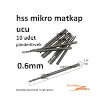 Mikro Hss Metal 0.6mm Matkap Ucu Kalın Sap Kıl 10 Lu Paket Altı N