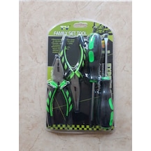 Family Set Tools 4' Lü Tamir Seti Pense Kargaburnu 2 Adet Tornav