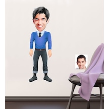 Kişiye Özel Erkek Karikatürlü Duvar Sticker 50X70CM 15